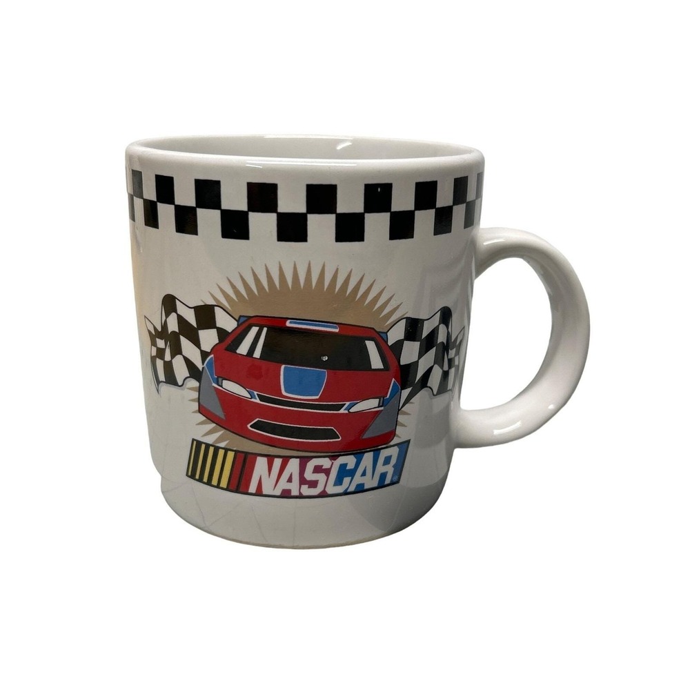 NASCAR Collectible 2002 Ceramic Coffee Mugs White Gibson Racing